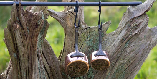 Wrought Iron Scrolled Pan Hook / S-hook