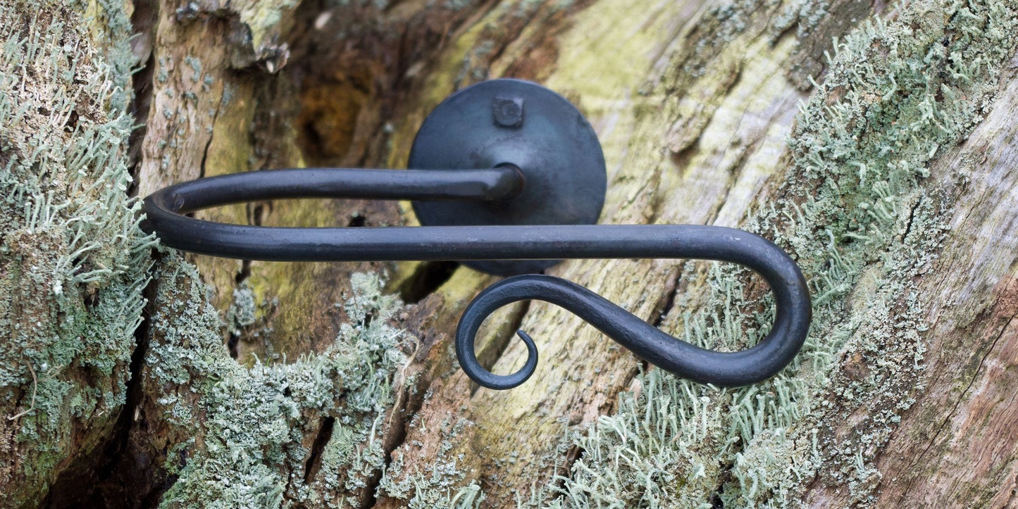 Wrought Iron Shepherd's Crook Hold Back