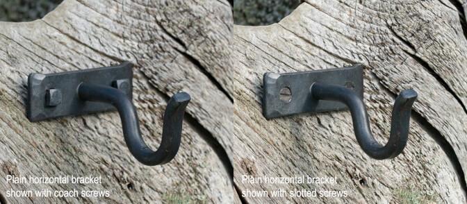 Solid Wrought Iron Pole with Square Edged Shepherd's Crook Finials