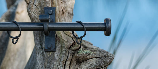 Wrought Iron Curtain Pole with Discs