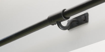 Wrought Iron Bay Window Pole with Chunky Discs