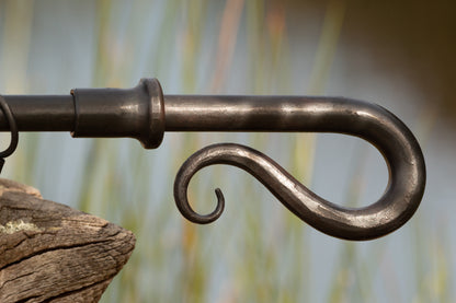 20mm Solid Wrought Iron Drapery Arm with Standard Bracket